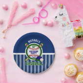 Assiettes En Carton 00th Fête d'anniversaire - base-ball - vert-foncé (Fête)