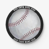 Assiettes En Carton 08of12 Baseball Custom Party Plate (Devant)