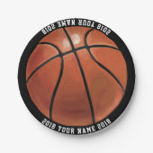 Assiettes En Carton 08of12 Basketball Custom Party Plate (Devant)
