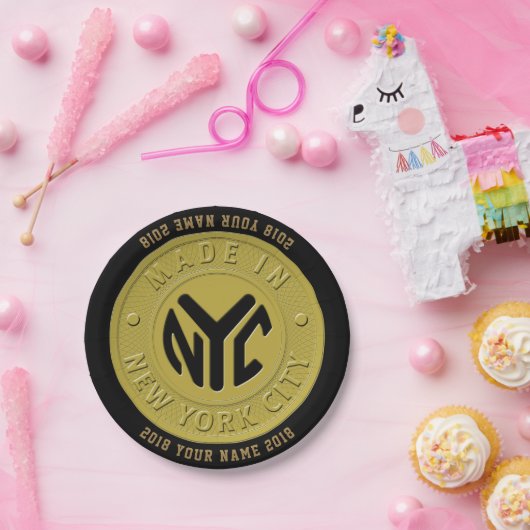 Assiettes En Carton 08of12 New York Token Party Plaque (Fête)