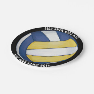 Assiettes En Carton 08of12 Volleyball Custom Party Plate