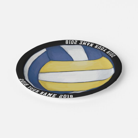 Assiettes En Carton 08of12 Volleyball Custom Party Plate (Angle)