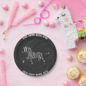 Assiettes En Carton 08of12 Zebra Custom Party Plate (Fête)