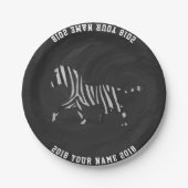 Assiettes En Carton 08of12 Zebra Custom Party Plate (Devant)