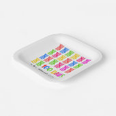 Assiettes En Carton 100 Jours de l'école Colorful Tally Mark (Angulaire)
