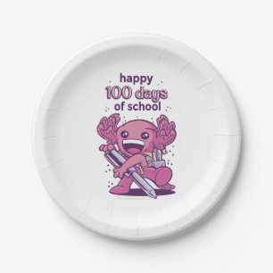 Assiettes En Carton 100 jours d'invitation scolaire