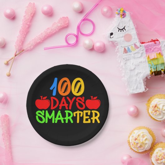 Assiettes En Carton 100 jours plus intelligent (Fête)