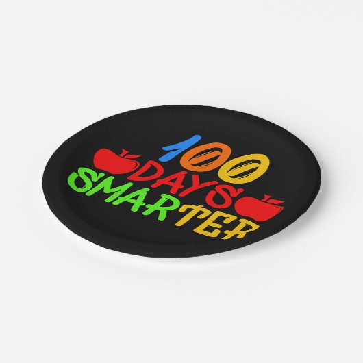 Assiettes En Carton 100 jours plus intelligent (Angle)