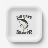 Assiettes En Carton 100 Jours Sharper Funny 100e Jour de l'enseignant  (Recto)