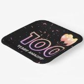 Assiettes En Carton 100e anniversaire Balloons et Confetti (Angulaire)