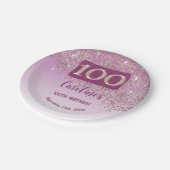 Assiettes En Carton 100e Anniversaire Chic Falling Rose Parties scinti (Angle)