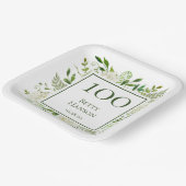 Assiettes En Carton 100e anniversaire Hydrangeas blancs (Angulaire)