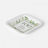 Assiettes En Carton 100e anniversaire Hydrangeas blancs (Angulaire)