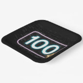 Assiettes En Carton 100e anniversaire Neon Connexion Brick (Angulaire)