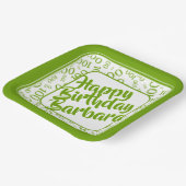 Assiettes En Carton 100e anniversaire Random Number Motif Vert/Blanc (Angulaire)