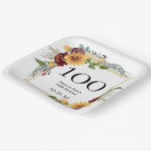Assiettes En Carton 100e anniversaire Tournesols (Angulaire)