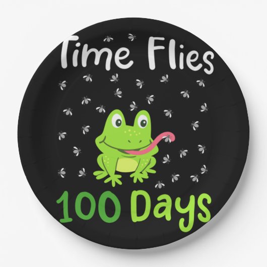 Assiettes En Carton 100e jour d'école 100 jours 34 (Devant)