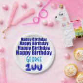 Assiettes En Carton 100th Plaques à papier personnalisées de fête (Fête)