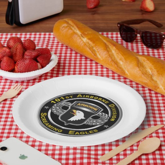 Assiettes En Carton 101e division aéroportée  (Pique-nique)