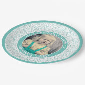 Assiettes En Carton 105 Votre photo Numéro Aléatoire Motif Turquoise/B (Angle)