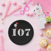 Assiettes En Carton 107e anniversaire ballons (Fête)