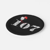 Assiettes En Carton 107e anniversaire ballons (Angle)