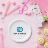 Assiettes En Carton 10 ans de logo de Webkinz (Fête)