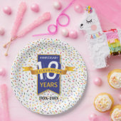 Assiettes En Carton 10 e ANNIVERSAIRE Design (Fête)