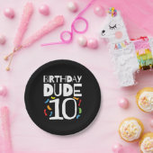 Assiettes En Carton 10e anniversaire 10 ans Anniversaire de enfant Dud (Fête)