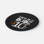 Assiettes En Carton 10e anniversaire 10 ans Anniversaire de enfant Dud (Angle)