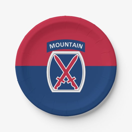 Assiettes En Carton 10e division de montagne (Devant)