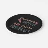 Assiettes En Carton 10ème anniversaire de Mariage mignon (Angle)