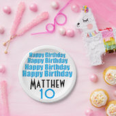 Assiettes En Carton 10ème Plaques à papier personnalisées de fête (Fête)