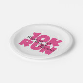 Assiettes En Carton 10K Run Sport Rose (Angle)