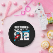 Assiettes En Carton 12 ans de la partie de hockey thème 12e anniversai (Fête)