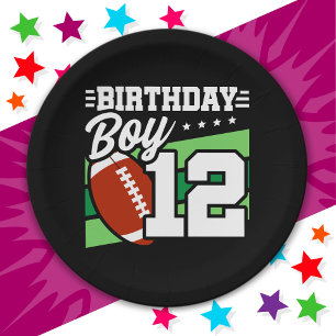 Assiettes En Carton 12 Ans Football Party Thème 12ème anniversaire gar