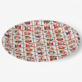 Assiettes En Carton 12 Jours De Caillebotte De Noël Imprimer Papier Se (Angle)
