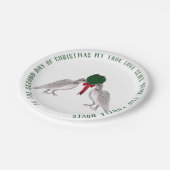 Assiettes En Carton 12 jours de Noël Deux tourterelles (Angle)