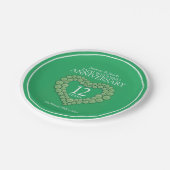 Assiettes En Carton 12e mariage jade anniversaire plaque papier coeur (Angle)