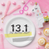 Assiettes En Carton 13.1 Moitié meilleure - Moitié Marathon coureur (Fête)