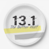 Assiettes En Carton 13.1 Moitié meilleure - Moitié Marathon coureur (Devant)