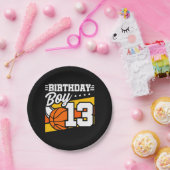 Assiettes En Carton 13 ans Basketball Party 13e anniversaire garçon (Fête)