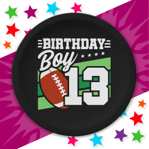 Assiettes En Carton 13 Ans Football Party Thème 13ème anniversaire gar