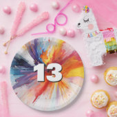 Assiettes En Carton 13e anniversaire de la peinture (Fête)