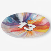 Assiettes En Carton 13e anniversaire de la peinture (Angle)