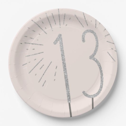 Assiettes En Carton 13e Anniversaire Plaques d'allumage (Devant)