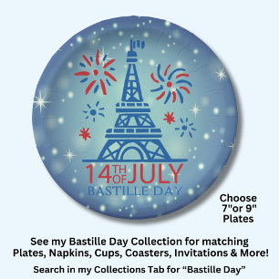 Assiettes En Carton 14 juillet 14 juillet France Nationale 7"