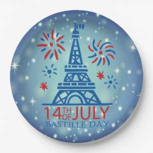 Assiettes En Carton 14 juillet 14 juillet France Nationale 9"