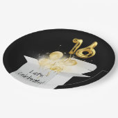 Assiettes En Carton 16e anniversaire Ballons d'or en boîte blanche (Angle)