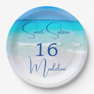 Assiettes En Carton 16e anniversaire Sweet sixteen Beach Suite